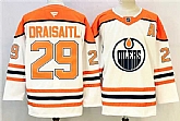 Men's Edmonton Oilers #29 Leon Draisaitl White Orange 2024-25 With A Patch Stitched Jersey,baseball caps,new era cap wholesale,wholesale hats